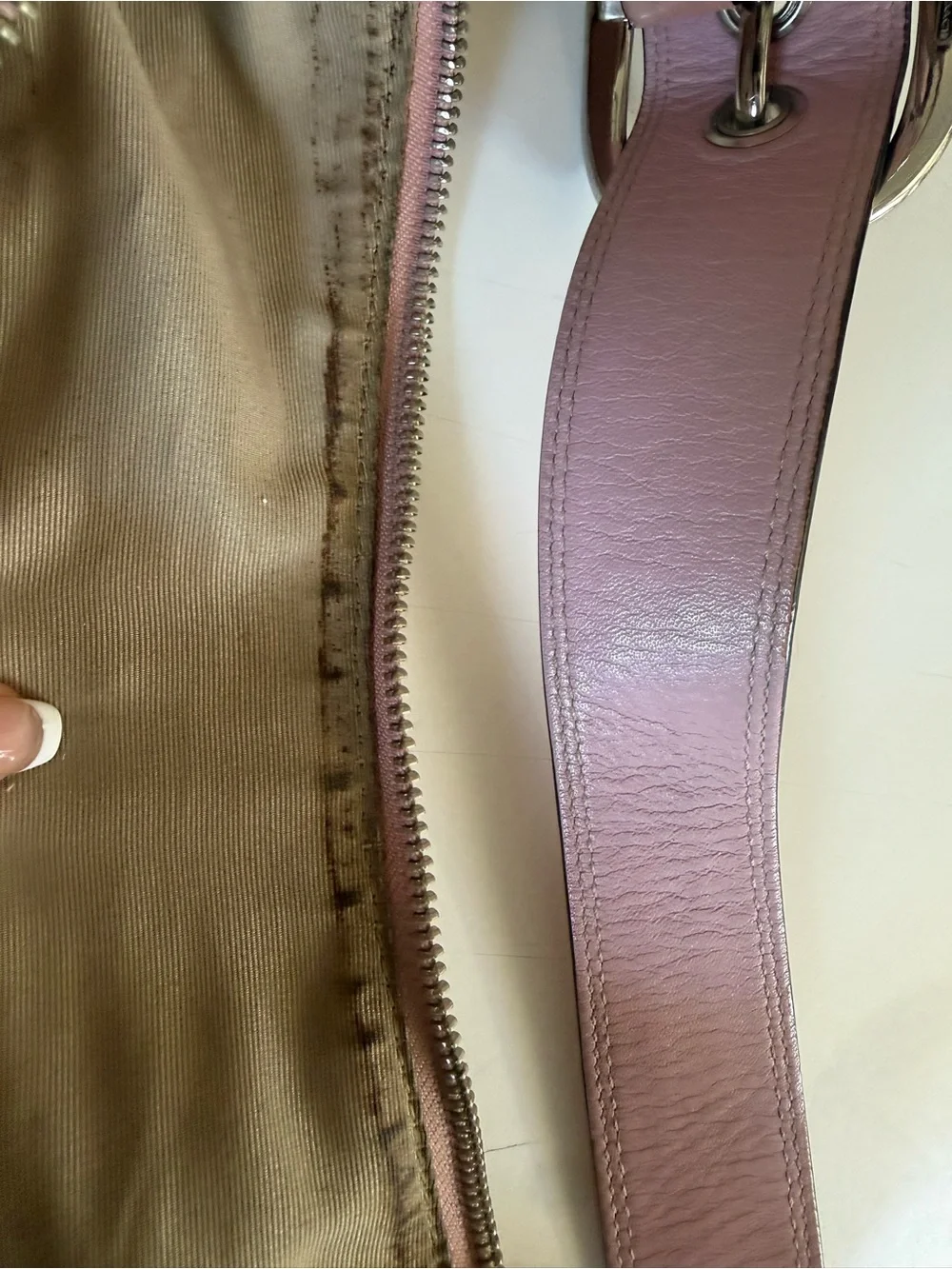 Vintage Coach Soho Blush Pink Smooth Leather Shoulder Bag Purse F13730